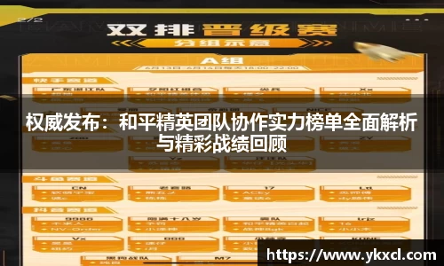 权威发布：和平精英团队协作实力榜单全面解析与精彩战绩回顾